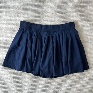 Navy pleated tennis skirt size large with built in shorts